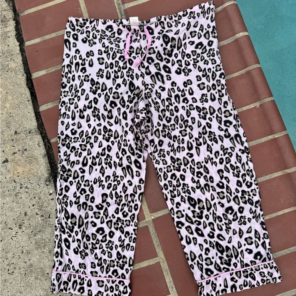 BedHead Pajamas 100% cotton pink cheetah print pajama pants M